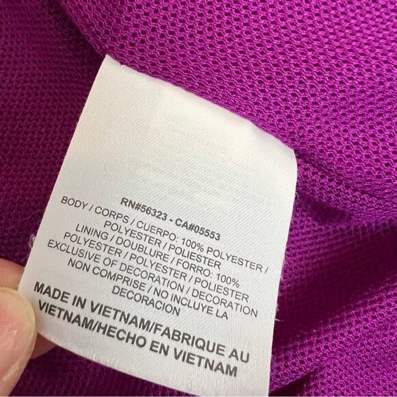 Nike Jacket Womens Medium Purple Full Zip Windbreaker Sporty Retro Vented Y2K - Picture 11 of 12